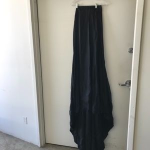 Black high low skirt